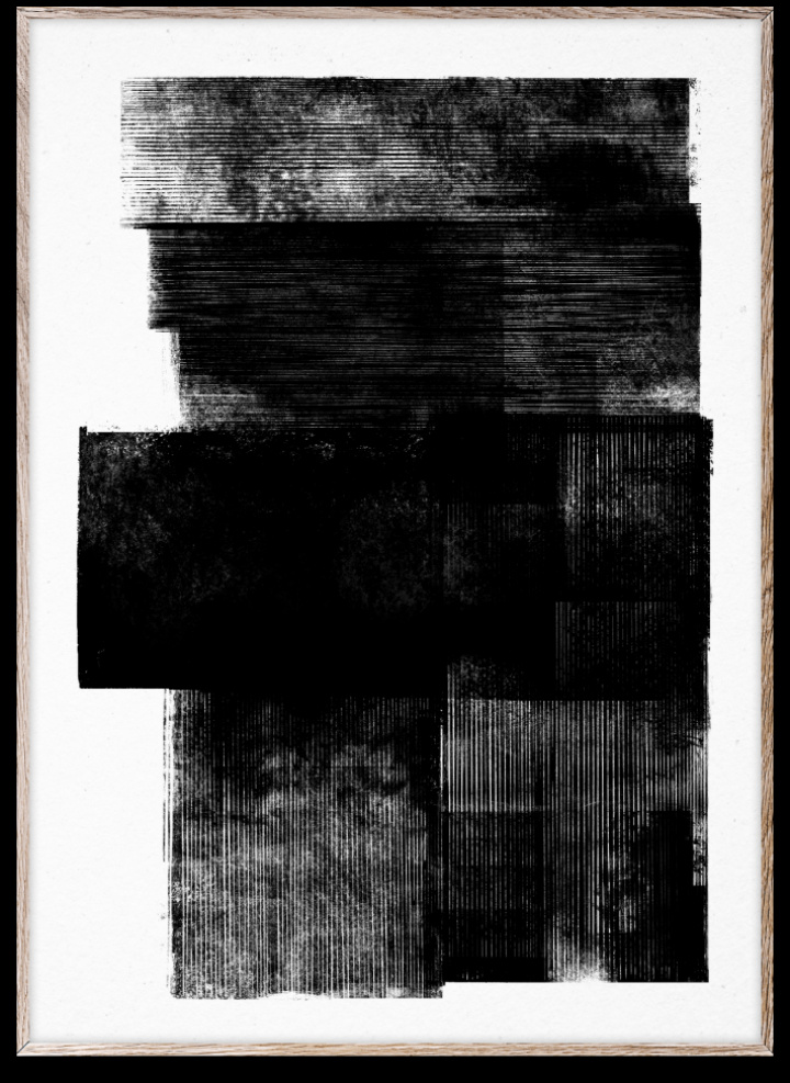 Poster 'Midnight' 70x100 - Schwarz / Weiß