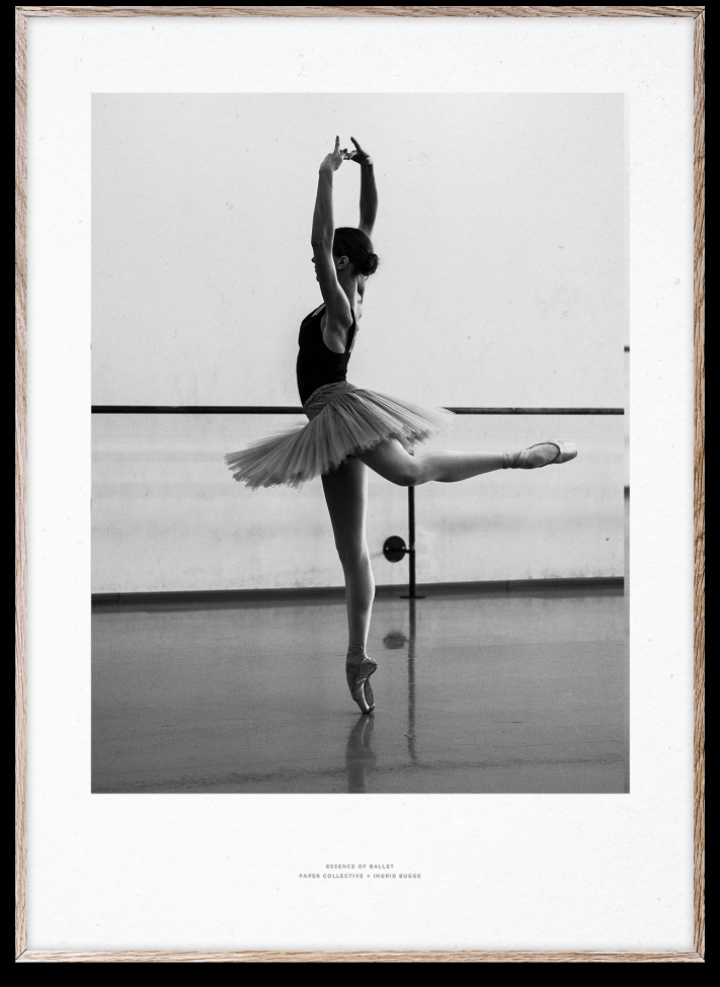 Plakat 'Essenz des Balletts 04' 50x70 cm - Schwarz / Weiß