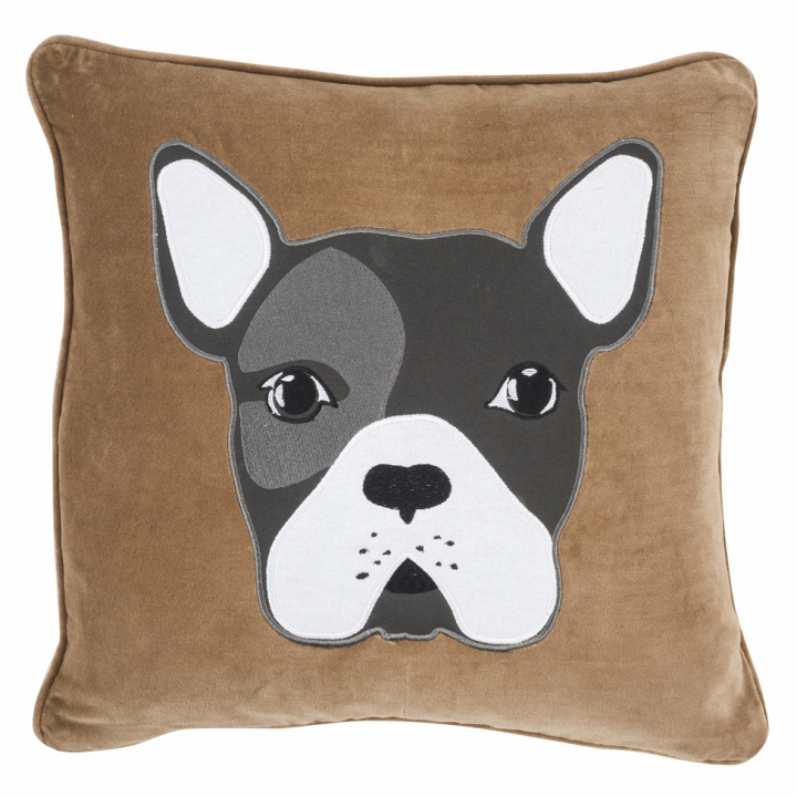 Dekokissen \'Frenchie\' - Braun in der Gruppe Einrichtung / Textilien / Zierkissen bei Reforma (1025975166)