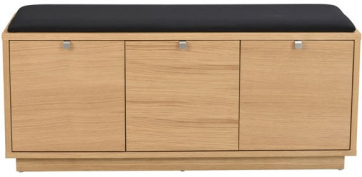 Bank \'Confetti\' 106 cm - Eiche/ Schwarz in der Gruppe MBEL / Regale & Aufbewahrung / Schrnke und Sideboards bei Reforma (103761)