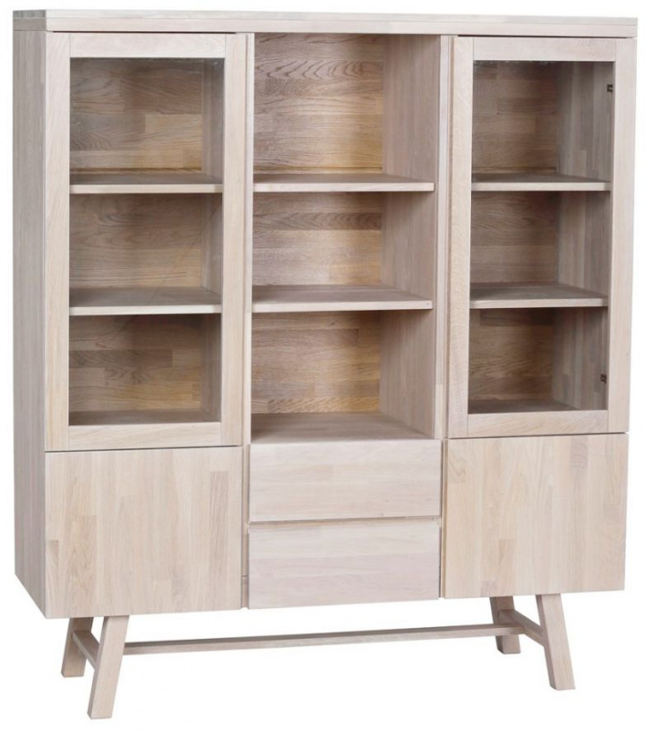 Schrank 'Brooklyn' - Weiß pigmentiert/Eiche