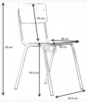 Stuhl Retro - Grau