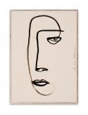 Poster \'Serious Dreamer\' 30x40 - Beige / Schwarz