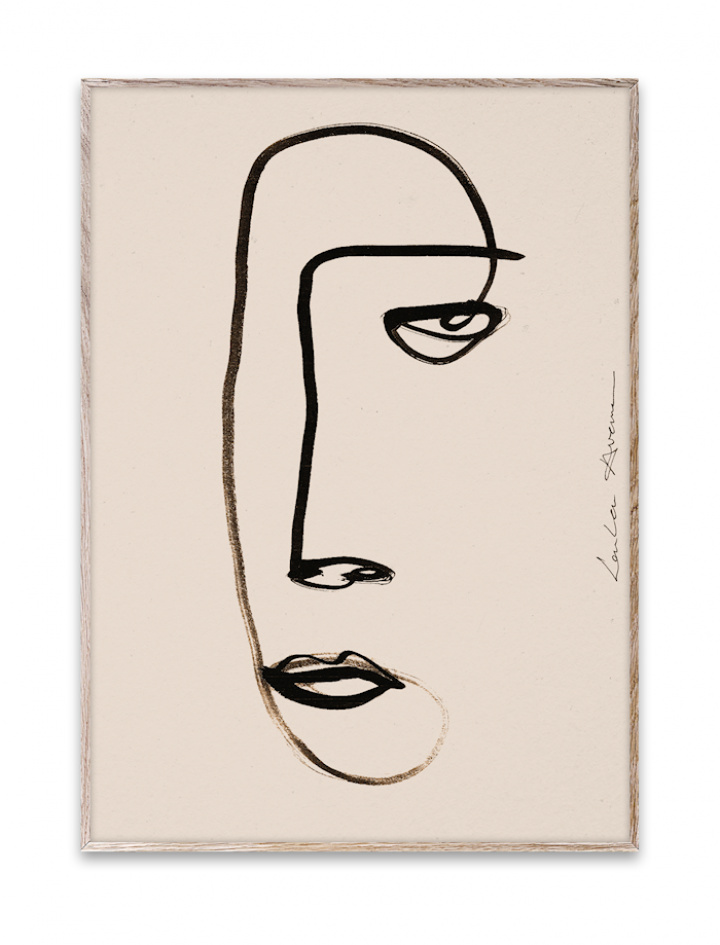 Poster 'Serious Dreamer' 30x40 - Beige / Schwarz