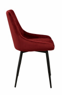 Stuhl \'Sierra\' - Roter Samt / Schwarz