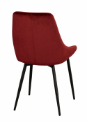 Stuhl \'Sierra\' - Roter Samt / Schwarz