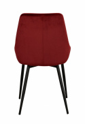 Stuhl \'Sierra\' - Roter Samt / Schwarz