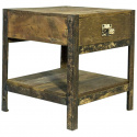 Vintage Nachttisch - Holz / Eisen