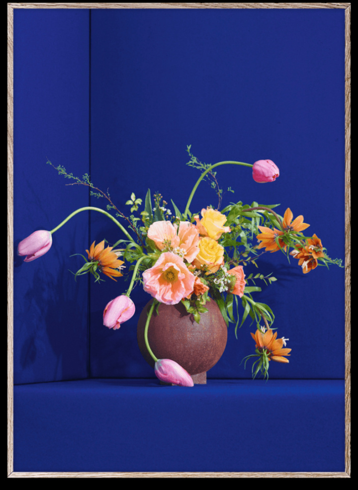 Plakat 'Blume' 70x100 - Blau