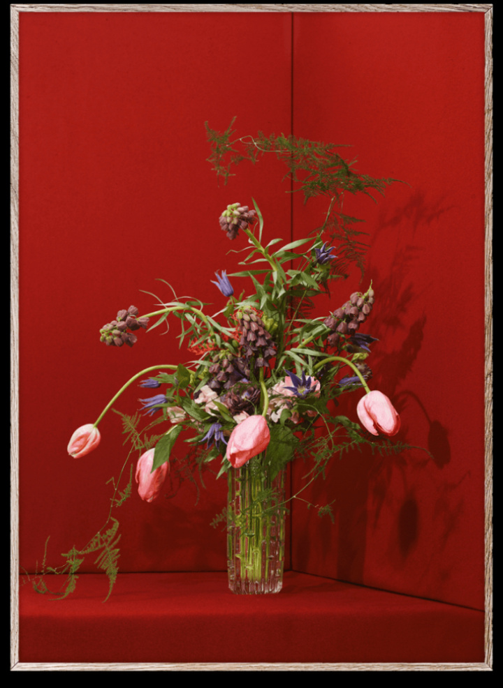 Plakat 'Blume' 50x70 - Rot