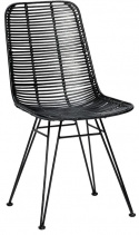 Stuhl - Rattan/Schwarz