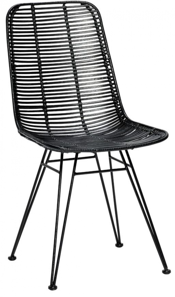 Stuhl - Rattan / Schwarz