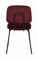 Stuhl \'Baldwin\' - Rot / Samt