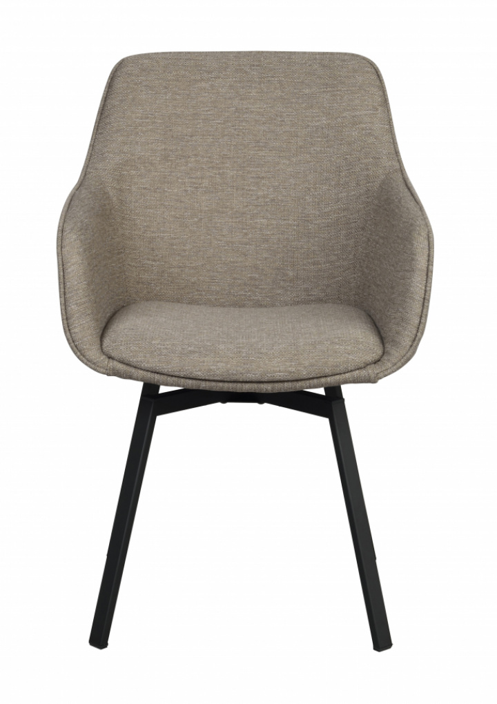 Sessel 'Alison' - Dunkelbeige/Schwarz