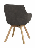 Sessel \'Alison\' - Dunkelgrau/Eiche