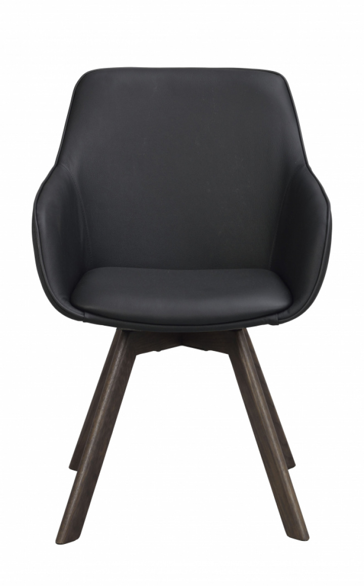Sessel 'Alison' Leder - Schwarz/Braun