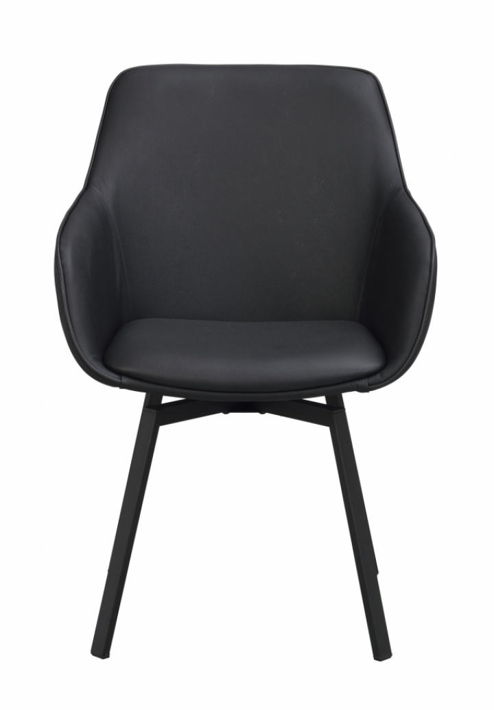 Sessel 'Alison' Leder - Schwarz