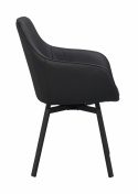 Sessel \'Alison\' Leder - Schwarz