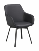 Sessel \'Alison\' Leder - Schwarz