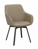 Sessel \'Alison Leder - Beige/Schwarz