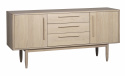 Sideboard \'Minzin\' 160 cm - Weiß pigmentierte Eiche