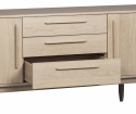 Sideboard \'Minzin\' 160 cm - Weiß pigmentierte Eiche