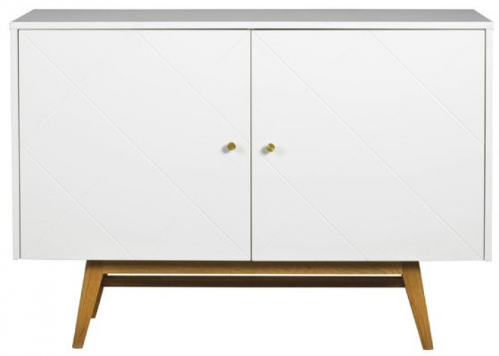 Sideboard \'Rosswood\' 124 cm - Weiß/Eiche in der Gruppe Möbel / Regale & Aufbewahrung / Sideboards bei Reforma (118691)