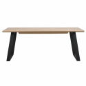 Esstisch \'Melville\' 210x95cm - Eiche Weiß pigmentiert/Schwarz