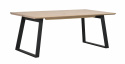 Esstisch \'Melville\' 210x95cm - Eiche Weiß pigmentiert/Schwarz