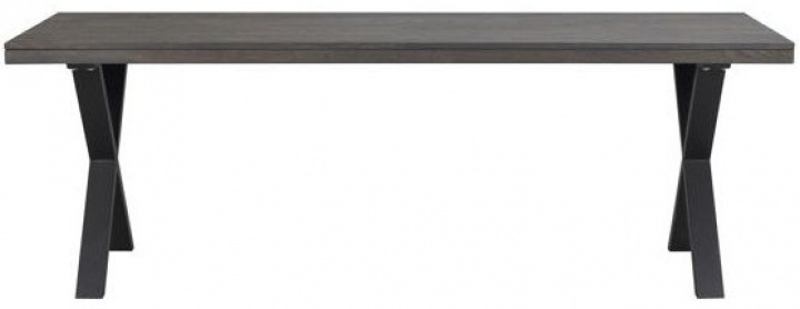 Esstisch 'Brooklyn' 220x95cm - Dunkelbraun/X-FuÔ¨Ç