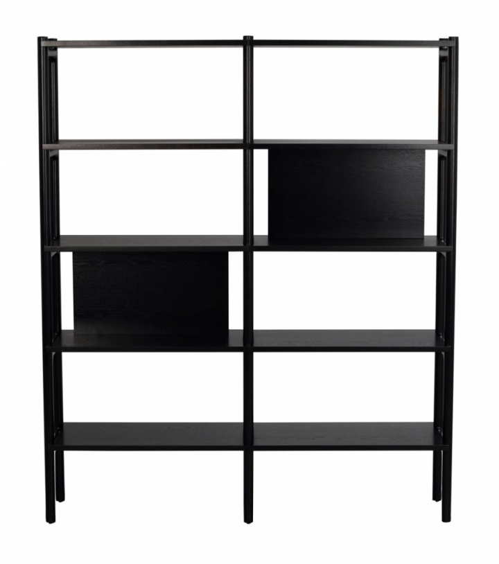 Bücherregal \'Holton\' 140x166 - Schwarz in der Gruppe Möbel / Regale & Aufbewahrung / Bücherregale bei Reforma (120004)