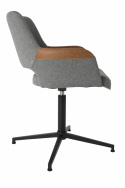 Bürostuhl – Grau und Leder