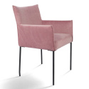 Sessel \'Dion\' - Samt/Rosa