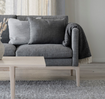 Sofa \'Ness\' 3-Sitzer - Grau / Wei pigmentiert