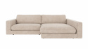 3-Sitzer-Sofa \'Duncan\' Chaiselongue H - Hellgrau