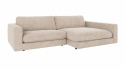 3-Sitzer-Sofa \'Duncan\' Chaiselongue H - Hellgrau