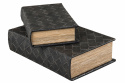 Bücherregal 2 Stück - Geflochtenes Leder