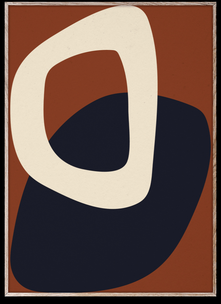 Poster 'Sold Shapes' 70x100 - Orange / Blau