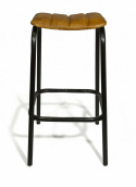 Vintage-Barhocker - Leder / Eisen