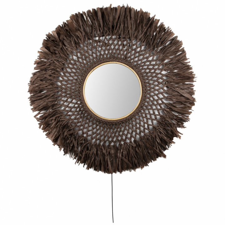 Wandleuchte 'Boho Mirror' - Braun