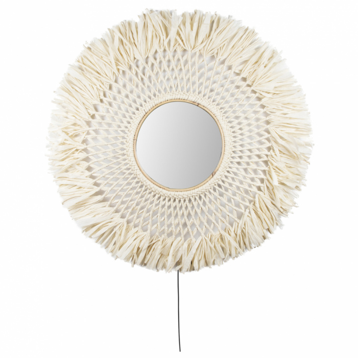 Wandleuchte 'Boho Mirror' - Natur