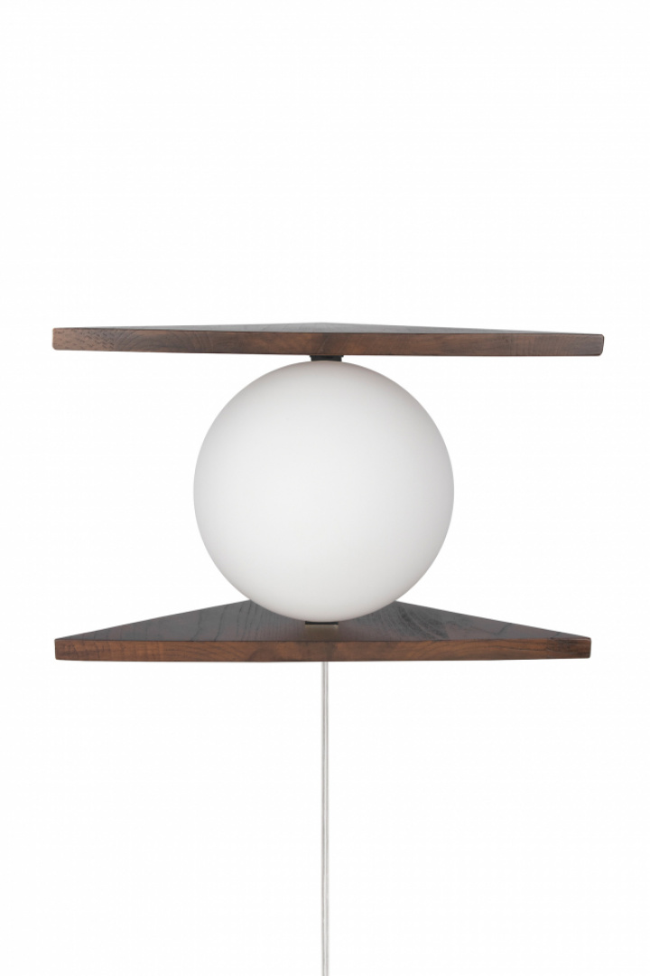 Wandleuchte 'Angolo' - Holz / Braun