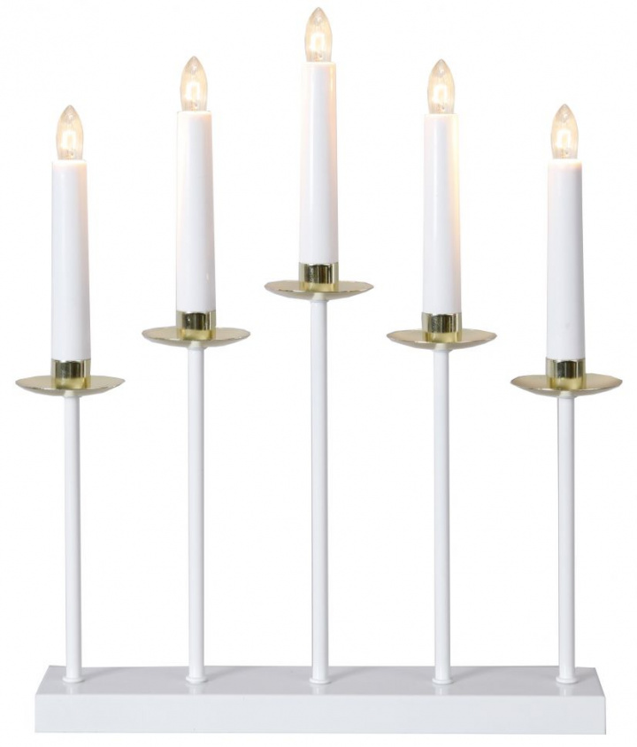 Adventsstecker 'Greta' - Weiß/Gold