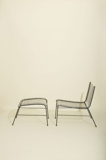 String Lounge Chair Schwarz