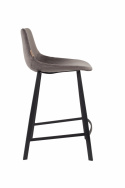 Barhocker \'Franky\' - Samt/Grau