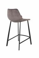 Barhocker \'Franky\' - Samt/Grau