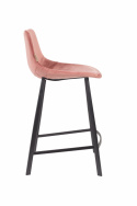 Barhocker \'Franky\' - Rosa/Samt