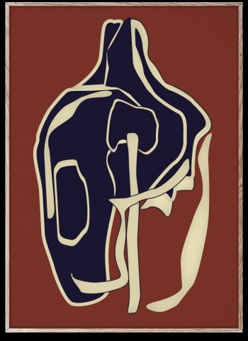 Poster \'Cermica\' 30x40 - Rot / Blau
