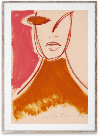 Poster \'Pink Portrait\' 30x40 - Pink / Orange