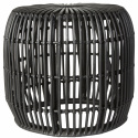 Puff \'Rattan\' - Schwarz